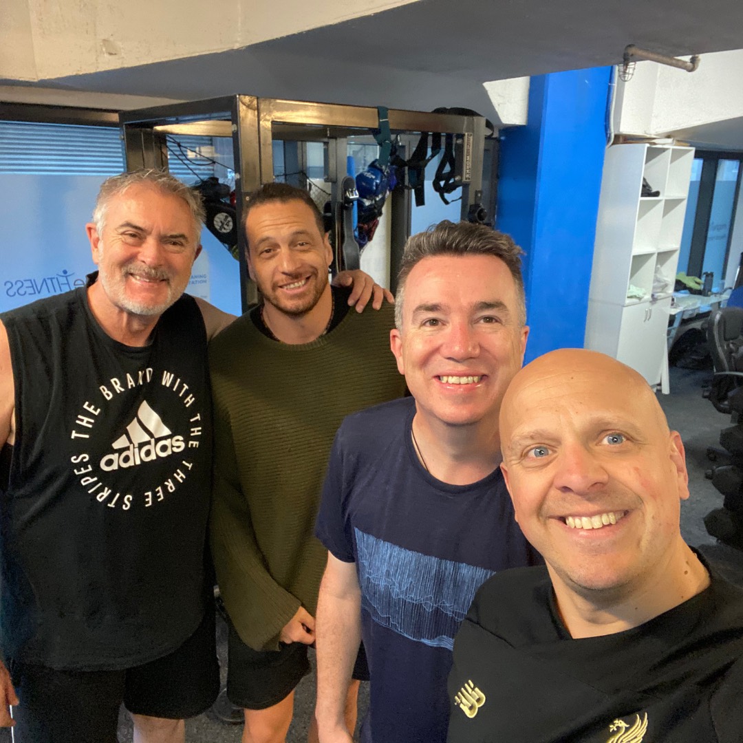 James with members of the Imagine Fitness coaching community